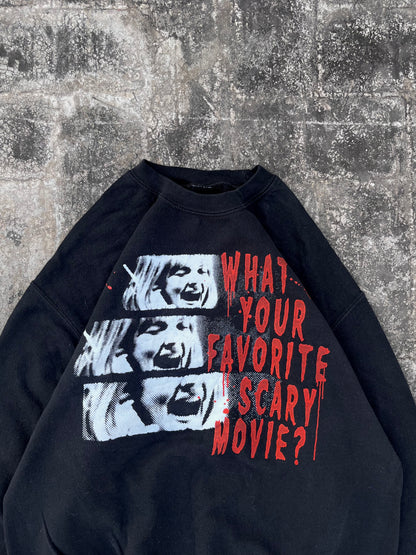 Scary Movie Graphic Oversized Sweatshirt (S)