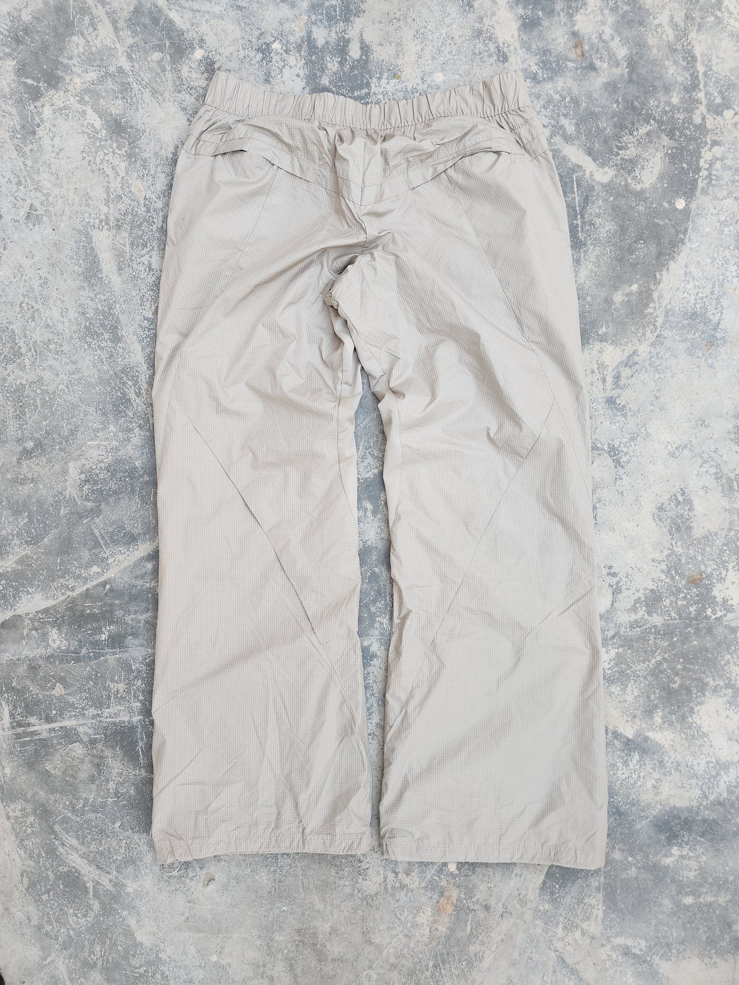 Vintage Nike Beige - Maroon Stormfit Baggy Flared Trackpants (S)