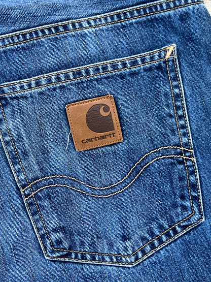 Carrhart Denim Straight Relaxed Fit Workwear Jeans (32) ( Rare )