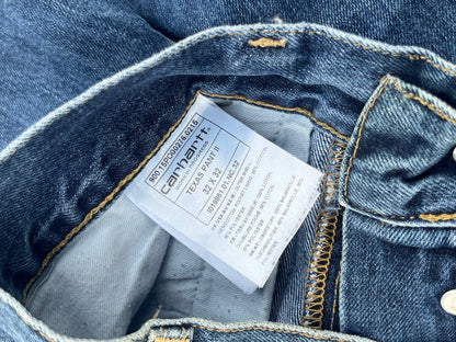 Carrhart Denim Straight Relaxed Fit Workwear Jeans (32) ( Rare )
