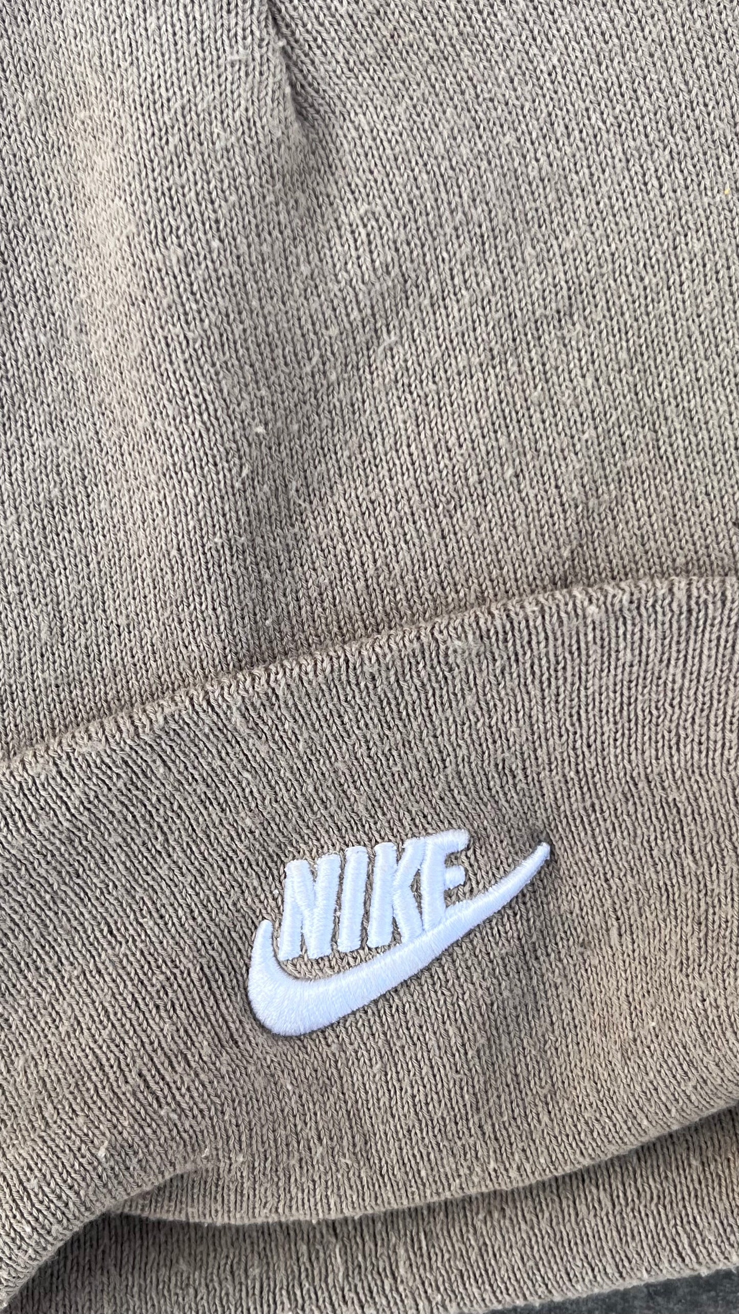 Beige Nike Beanie
