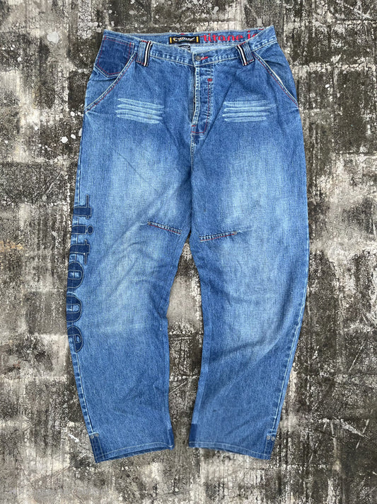 Vintage Tuttane Embroidery Baggy Jeans (34)