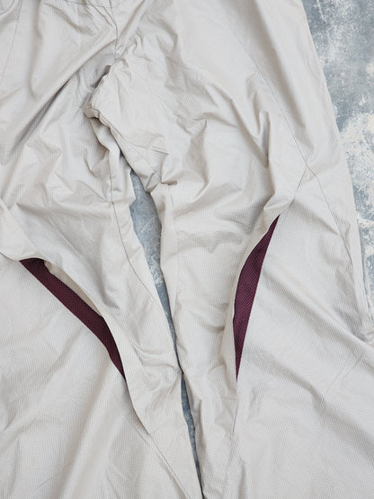 Vintage Nike Beige - Maroon Stormfit Baggy Flared Trackpants (S)