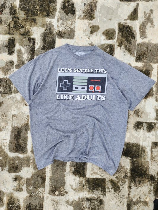 Nintendo NES Controller "Let's settle this like adults" Tee (L)