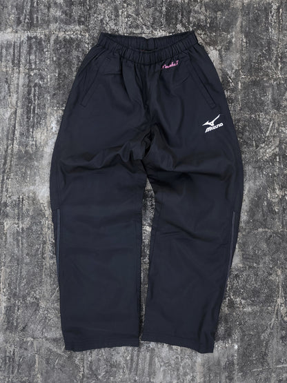 Vintage Mizuno Black - Pink Baggy Trackpants (S)