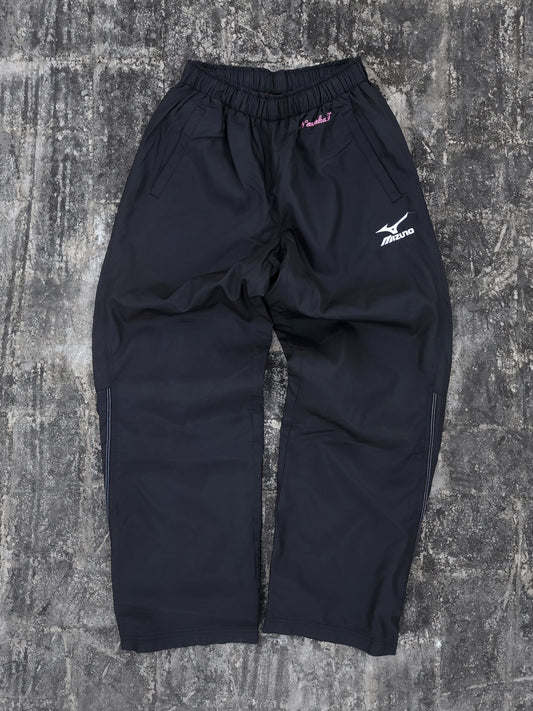 Vintage Mizuno Black - Pink Baggy Trackpants (S)