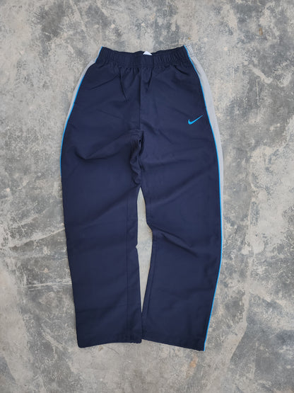 Vintage Nike Dri-Fit Dark Blue-White Trackpants (S)