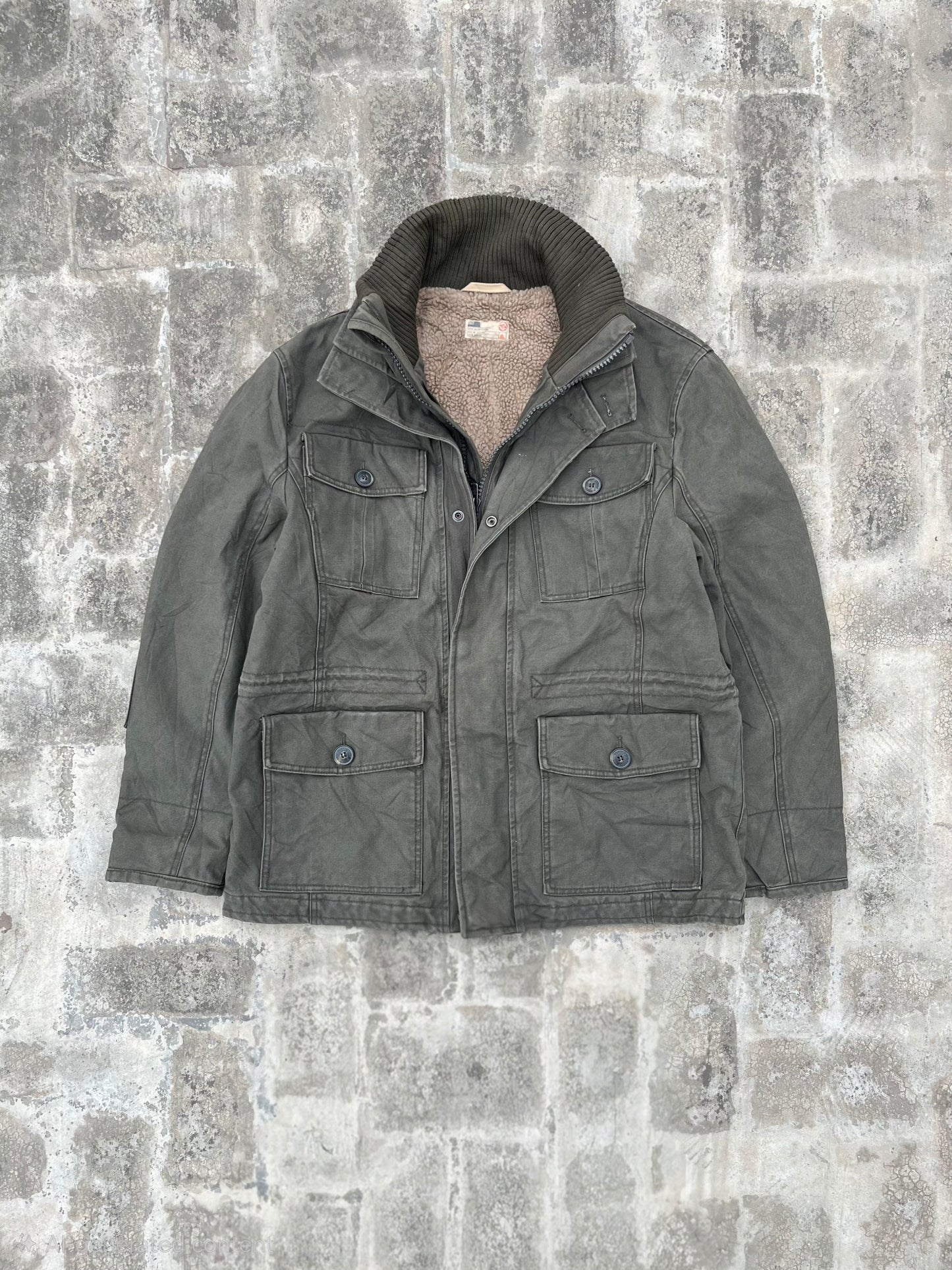 Vintage SuperHeavy Rugged Workwear North Coast Green Long Jacket (L/XL)