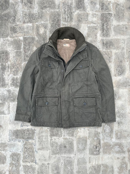 Vintage SuperHeavy Rugged Workwear North Coast Green Long Jacket (L/XL)