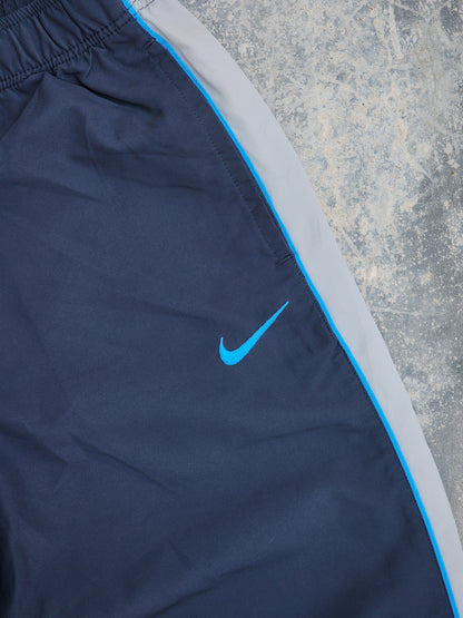 Vintage Nike Dri-Fit Dark Blue-White Trackpants (S)
