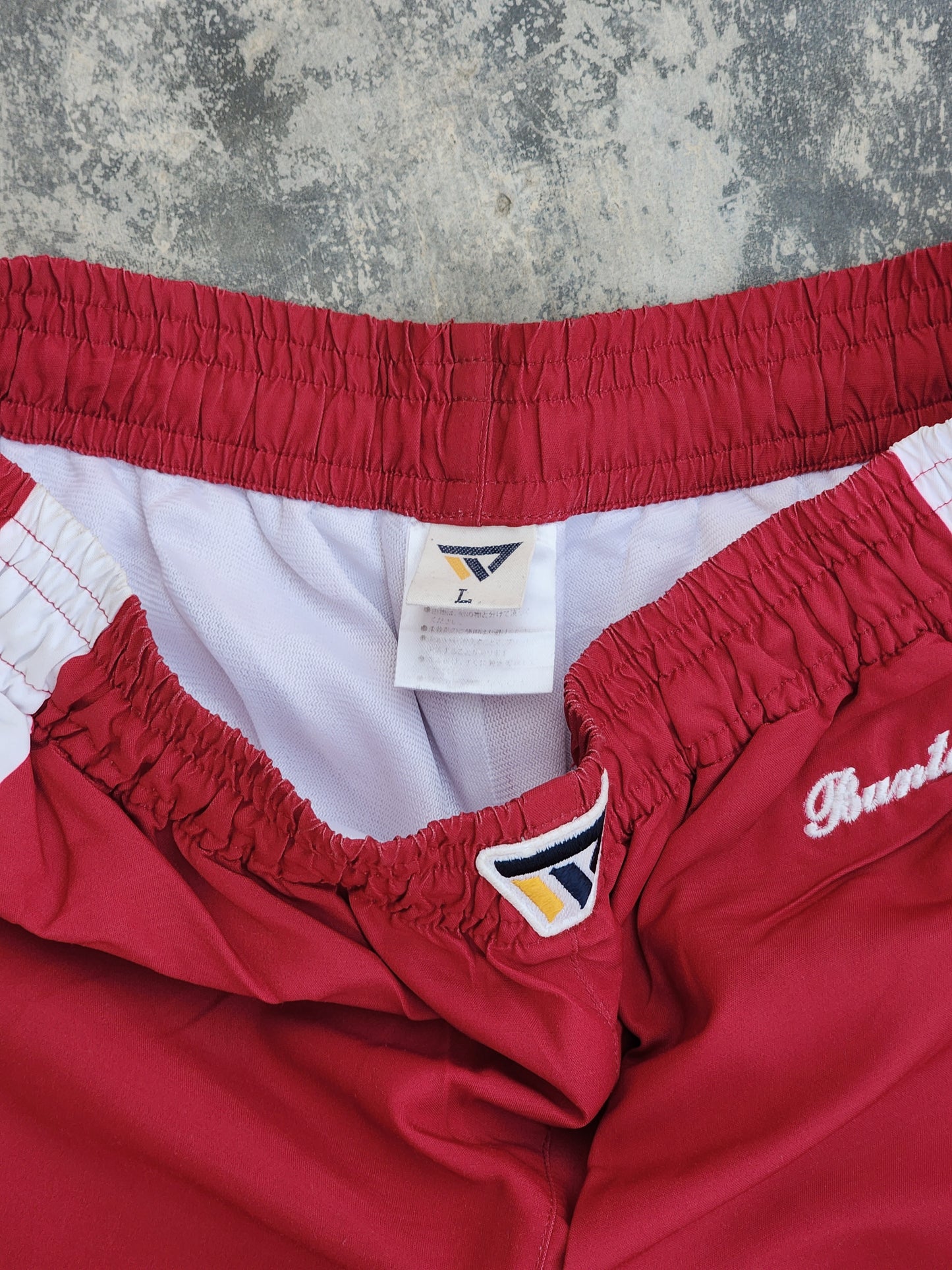 Vintage Bunta Red Buttoned Baggy Trackpants (L)