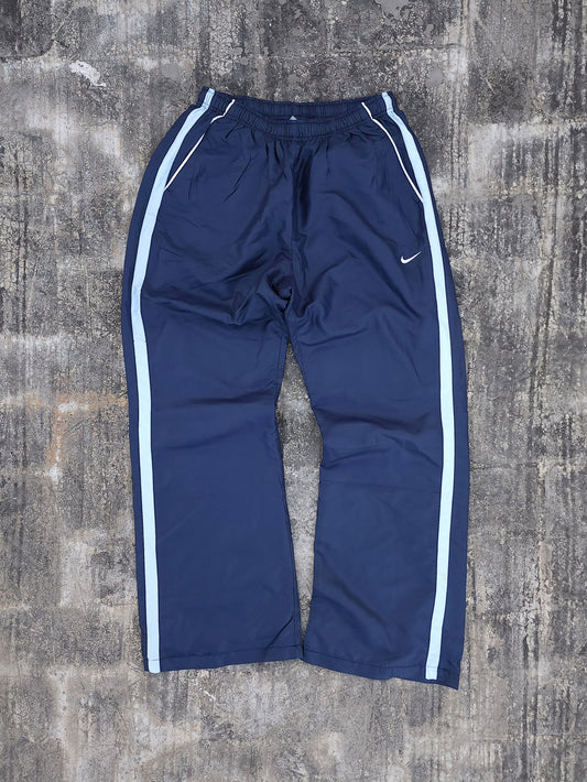 Vintage Nike Dark Blue Striped Flared Trackpants (M)