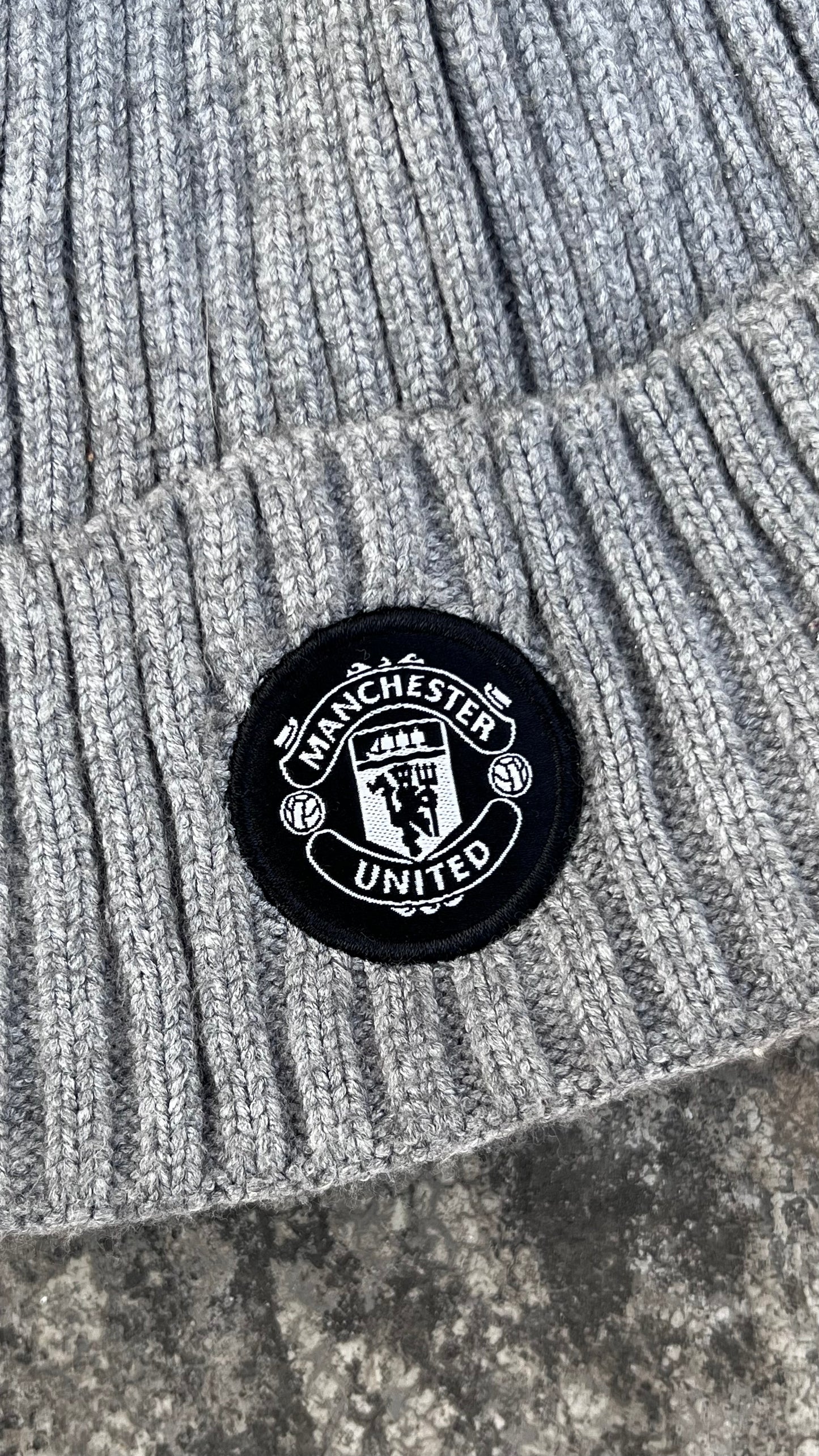 Manchester United Grey Knitted Beanie