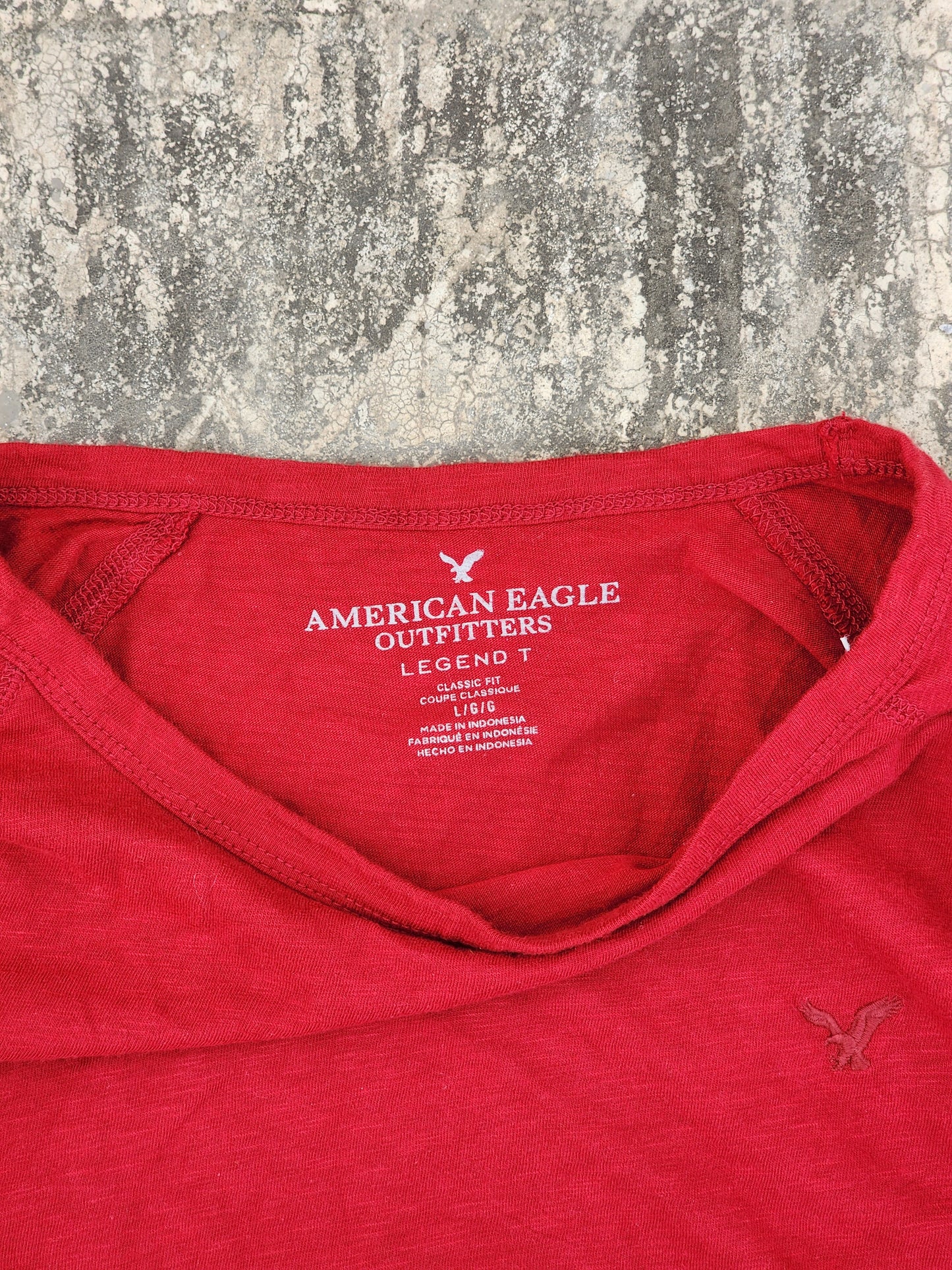 Vintage American Eagle Womens Red Full Sleeves Essential (L/XL)