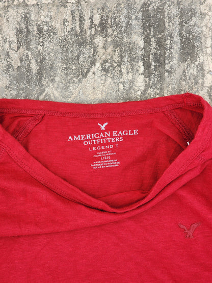Vintage American Eagle Womens Red Full Sleeves Essential (L/XL)