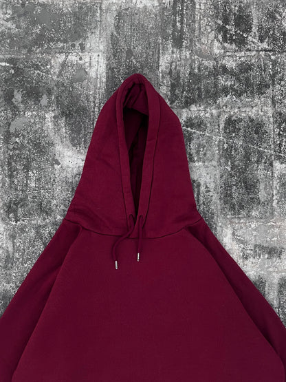 Plain Maroon Oversized Hoodie (S)