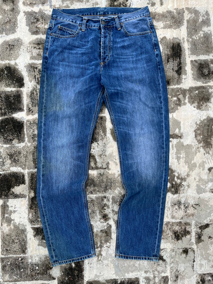 Carrhart Denim Straight Relaxed Fit Workwear Jeans (32) ( Rare )