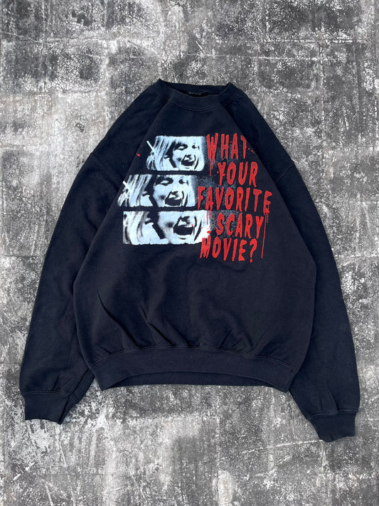 Scary Movie Graphic Oversized Sweatshirt (S)