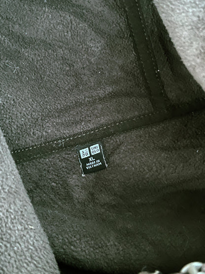 Uniqlo Dark Green Hooded Fleece Jacket (L)