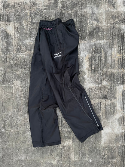 Vintage Mizuno Black - Pink Baggy Trackpants (S)