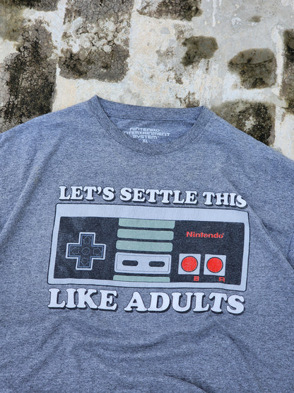Nintendo NES Controller "Let's settle this like adults" Tee (L)