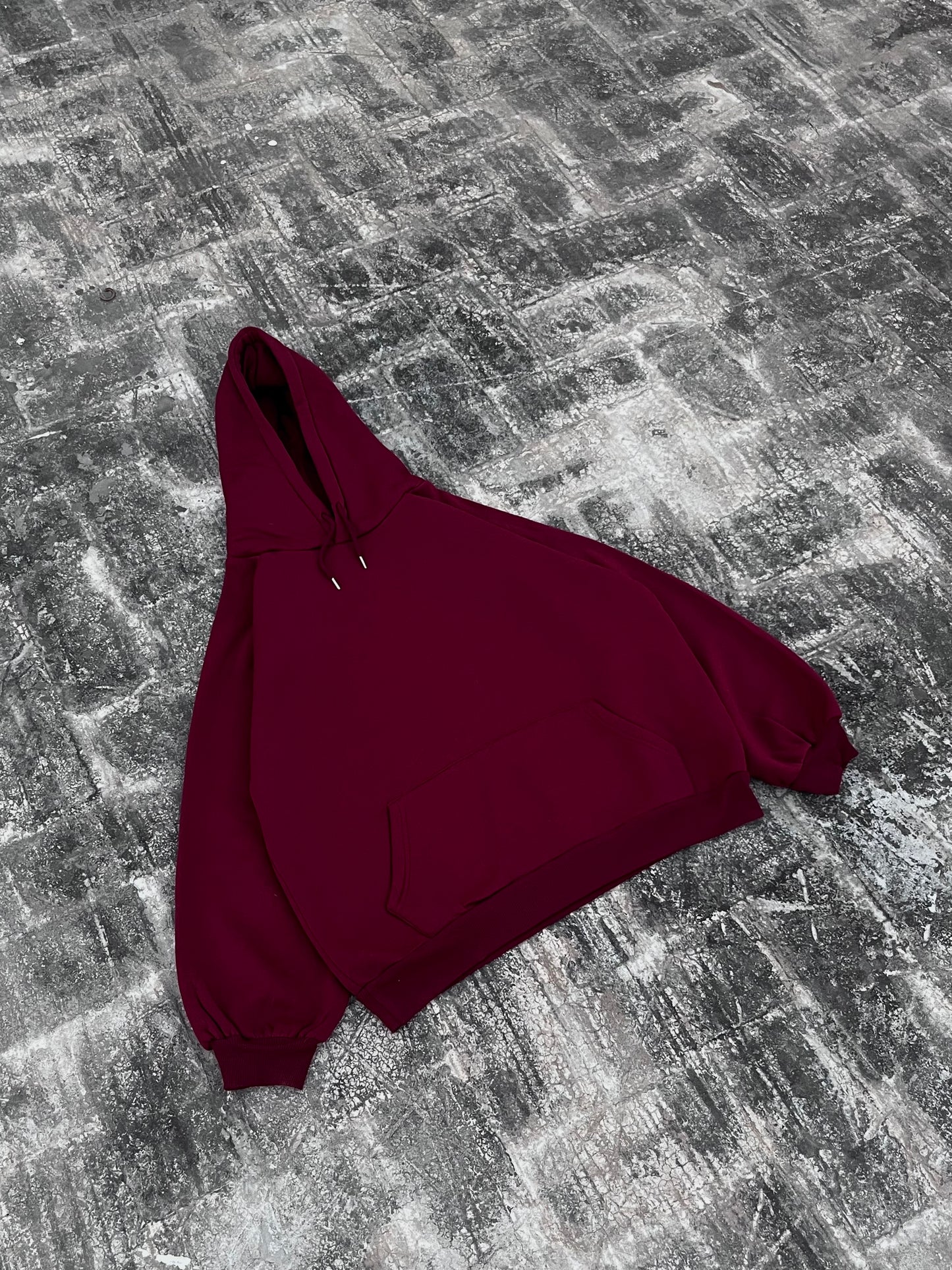 Plain Maroon Oversized Hoodie (S)