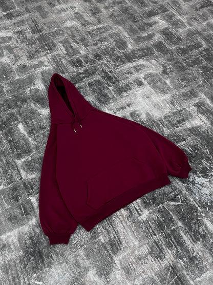Plain Maroon Oversized Hoodie (S)