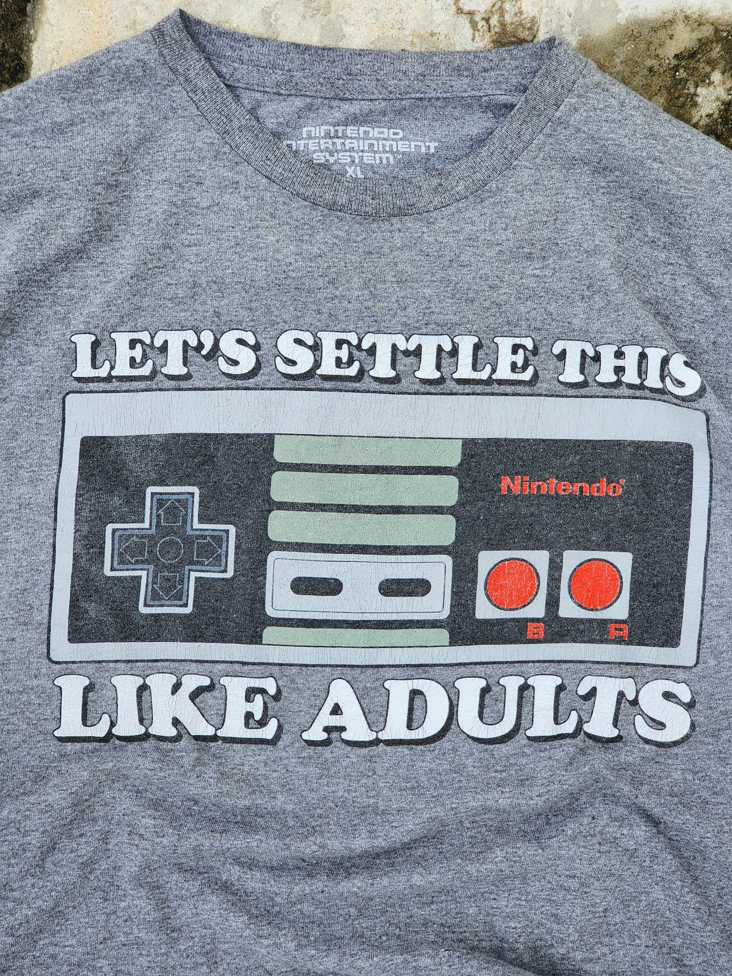 Nintendo NES Controller "Let's settle this like adults" Tee (L)