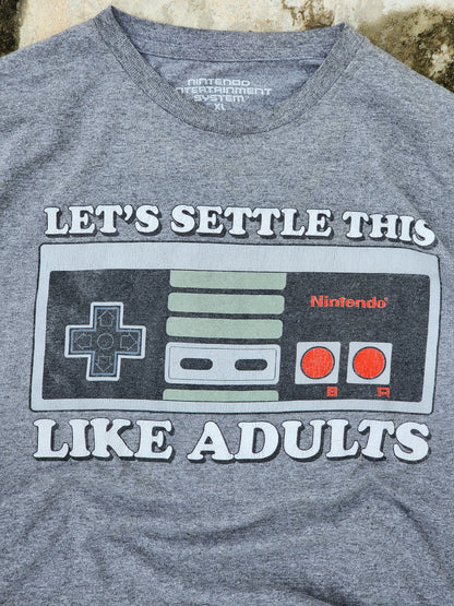 Nintendo NES Controller "Let's settle this like adults" Tee (L)