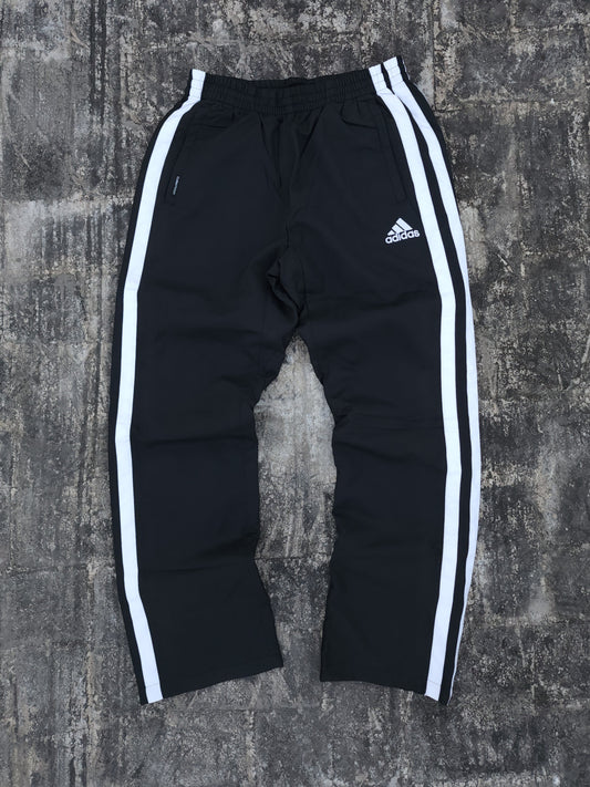 Adidas Black - White Stripes Baggy Trackpants (S/M)