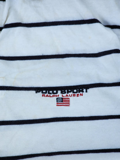 Vintage White Ralph Lauren Polo Sport Shirt (L)
