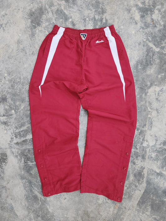 Vintage Bunta Red Buttoned Baggy Trackpants (L)