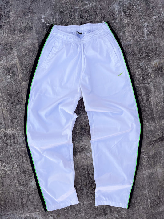 Vintage Nike White - Green Stripes Trackpants (L)